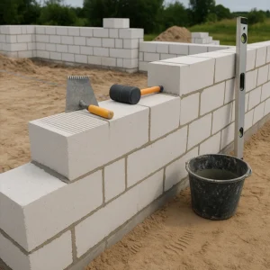 как правильно класть блоки из газобетона