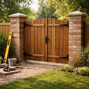 калитка со столбами