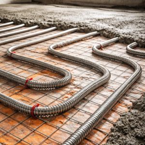гофрированная нержавеющая труба для теплого пола