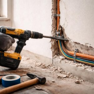 как прокладывать кабель в стене