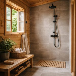 отделка душевой на даче