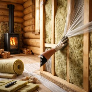 утепление бани из бруса